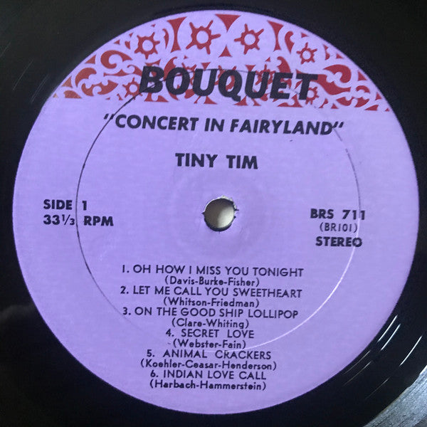 Tiny Tim - With Love And Kisses From Tiny Tim / Concert In Fairyland - VG+ LP Record 1968 Bouquet USA Vinyl - Pop Rock / Folk / Avantgarde / Music Hall - Shuga Records