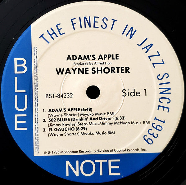 Wayne Shorter - Adam's Apple (1966) - Mint- LP Record 1985 Blue Note USA Vinyl - Jazz / Hard Bop - Shuga Records