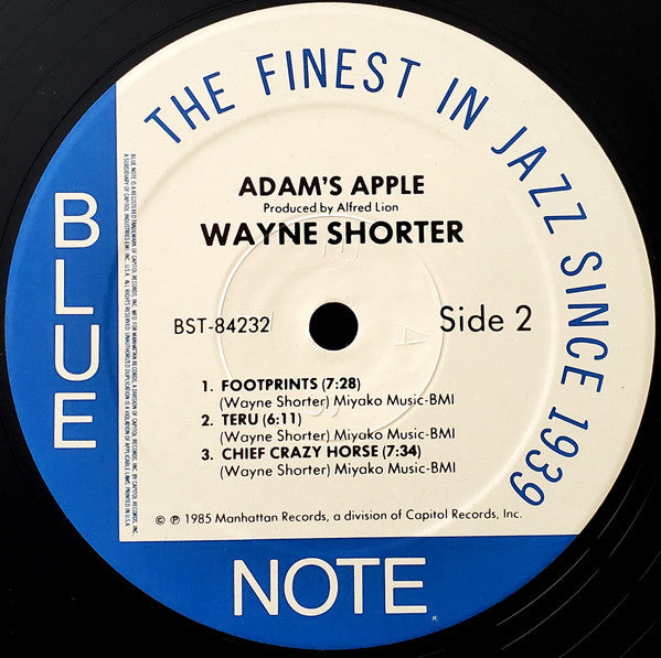 Wayne Shorter - Adam's Apple (1966) - Mint- LP Record 1985 Blue Note USA Vinyl - Jazz / Hard Bop - Shuga Records
