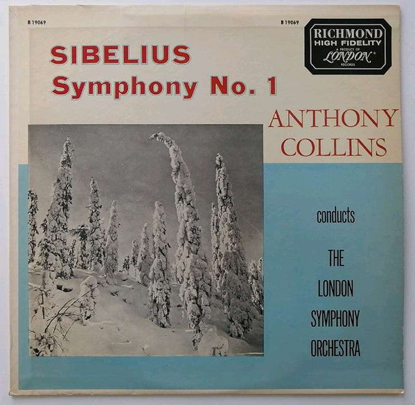 Anthony Collins & London Symphony Orchestra – Sibelius - Symphony No. 1 In E Minor, Op. 39 - Mint- LP Record 1960 London Richmond USA Mono Vinyl - Classical - Shuga Records