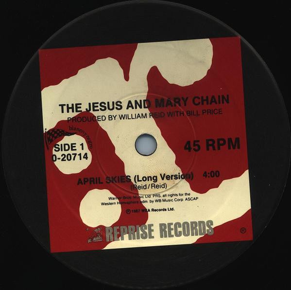 The Jesus And Mary Chain – April Skies - Mint- 12" EP Record 1987 Reprise USA Vinyl - Shoegaze / Alternative Rock - Shuga Records