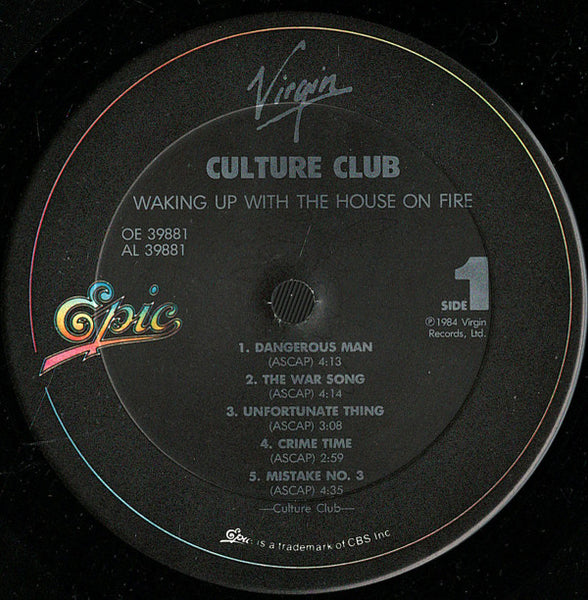 Culture Club - Waking Up With The House On Fire - Mint- LP Record 1984 Epic USA Vinyl - Pop / Synth-pop - Shuga Records