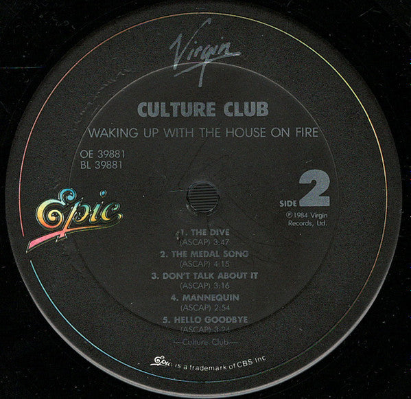 Culture Club - Waking Up With The House On Fire - Mint- LP Record 1984 Epic USA Vinyl - Pop / Synth-pop - Shuga Records