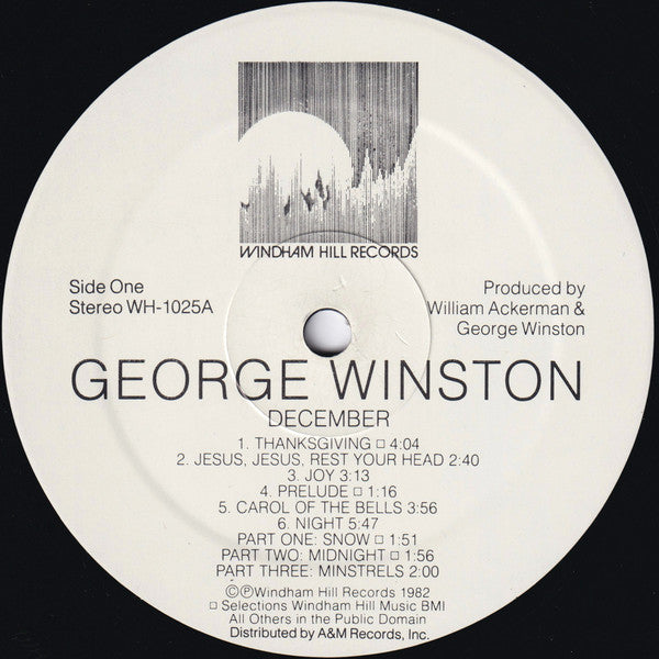 George Winston - December - VG+ LP Record 1982 Windham Hill USA Vinyl - New Age / Contemporary / Ambient - Shuga Records