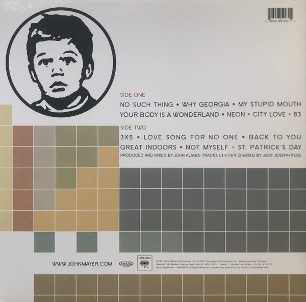 John Mayer - Room For Squares (2001) - New LP Record 2023 Aware Columbia USA Vinyl - Alternative Rock / Indie Rock - Shuga Records