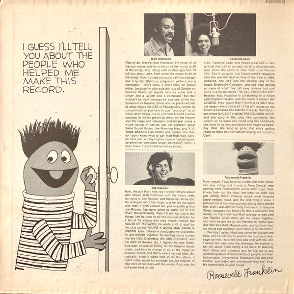 Roosevelt Franklin - The Year Of Roosevelt Franklin (Gordon's Friend From Sesame Street) - VG LP Record 1970 Columbia USA Vinyl - Children's Educational / Soul / Funk - Shuga Records