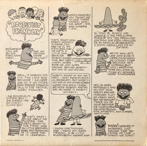 Roosevelt Franklin - The Year Of Roosevelt Franklin (Gordon's Friend From Sesame Street) - VG LP Record 1970 Columbia USA Vinyl - Children's Educational / Soul / Funk - Shuga Records