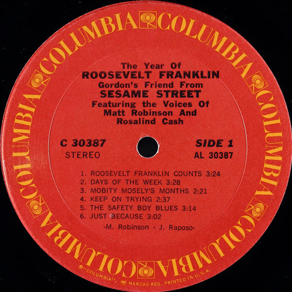 Roosevelt Franklin - The Year Of Roosevelt Franklin (Gordon's Friend From Sesame Street) - VG LP Record 1970 Columbia USA Vinyl - Children's Educational / Soul / Funk - Shuga Records