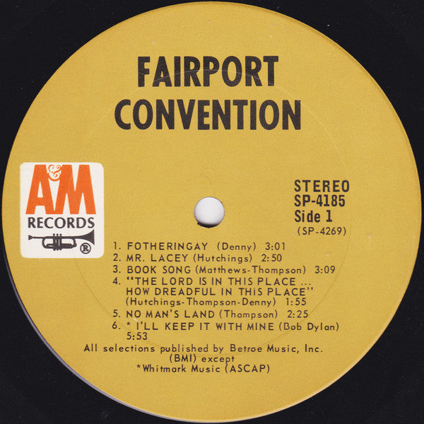 Fairport Convention - Fairport Convention - VG+ LP Record 1969 A&M USA Original Vinyl - Folk Rock - Shuga Records