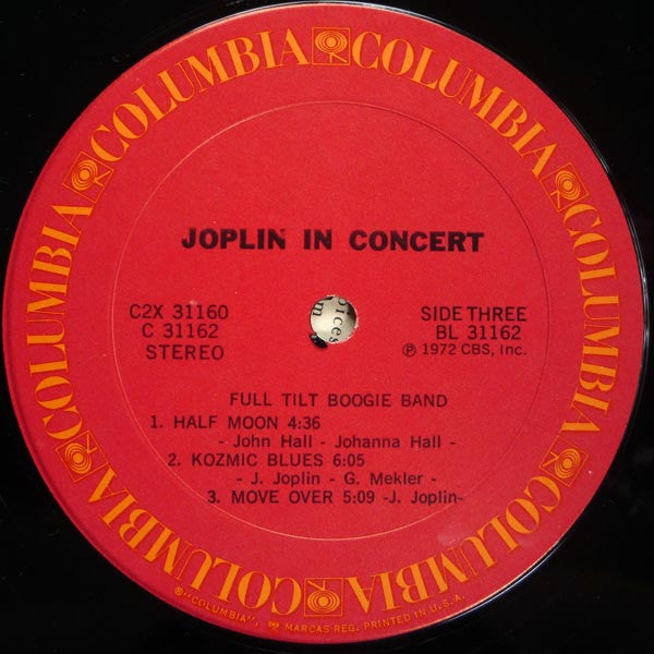 Janis Joplin - In Concert - VG+ 2 LP Record 1972 Columbia USA Vinyl - Classic Rock / Blues Rock - Shuga Records