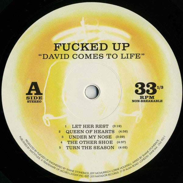 Fucked Up - David Comes To Life - Mint- 2 LP Record 2011 Matador USA Vinyl, Poster, Insert & Download - Rock / Hardcore / Punk - Shuga Records