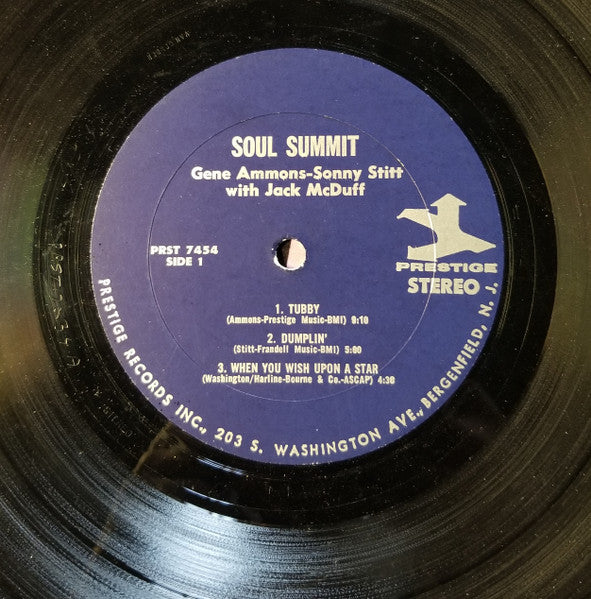 Gene Ammons And Sonny Stitt With Brother Jack McDuff - Soul Summit (1962) - VG+ LP Record 1966 Prestige - Jazz / Soul-Jazz - Shuga Records