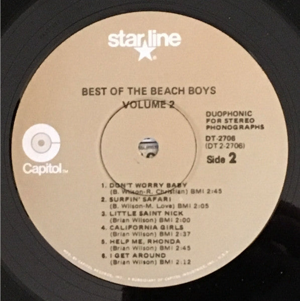 The Beach Boys - Best Of The Beach Boys, Vol. 2 (1967) - VG+ LP Record 1972 Capitol Starline USA Vinyl - Surf Rock / Pop - Shuga Records