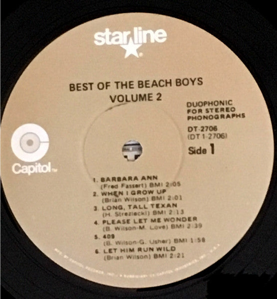 The Beach Boys - Best Of The Beach Boys, Vol. 2 (1967) - VG+ LP Record 1972 Capitol Starline USA Vinyl - Surf Rock / Pop - Shuga Records
