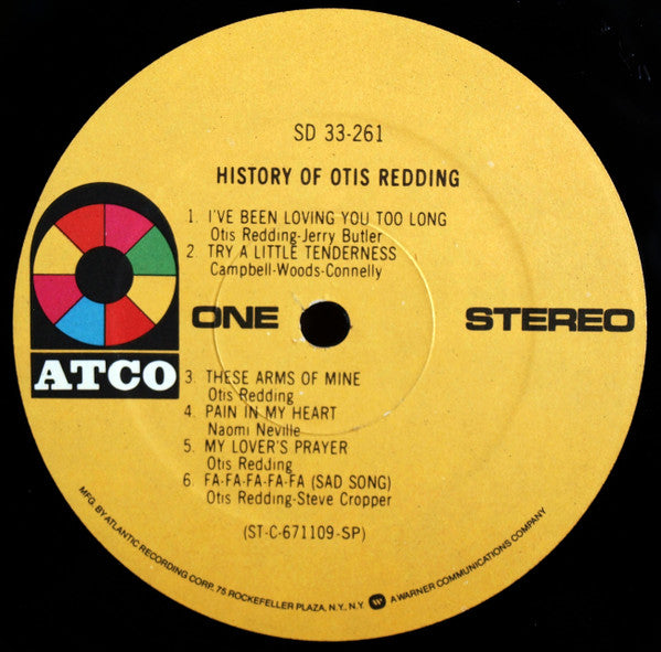 Otis Redding - History Of Otis Redding (1967) - Mint- LP Record 1976 ATCO USA Vinyl - Soul / Funk - Shuga Records