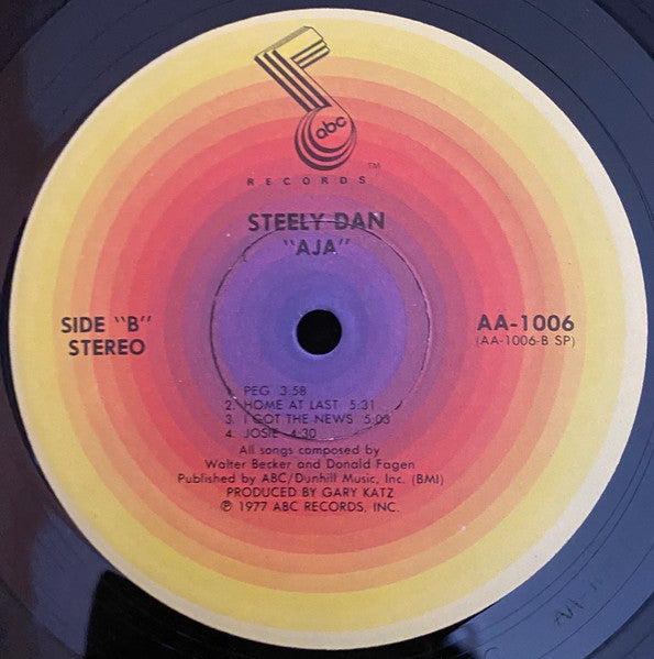 Steely Dan - Aja - VG+ LP Record 1977 ABC USA Original Vinyl - Pop Rock / Jazz-Funk / Fusion - Shuga Records