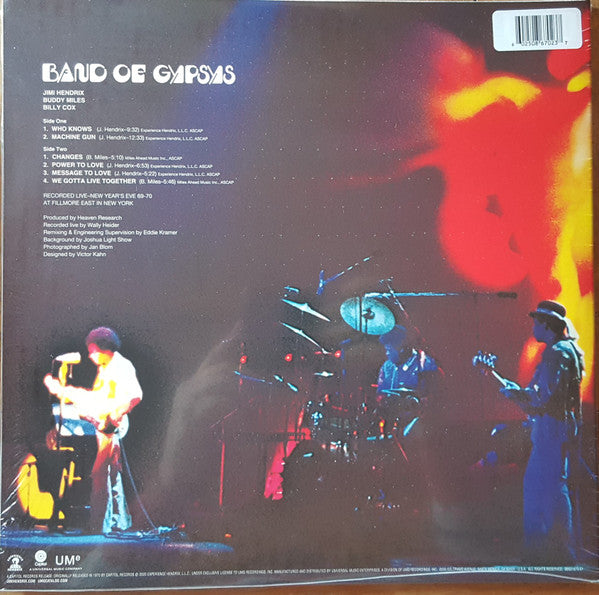 Jimi Hendrix – Band Of Gypsys (1970) - New LP Record 2020 Capitol Cream Translucent with Red, Yellow and Green Swirls Vinyl - Psychedelic Rock / Classic Rock - Shuga Records