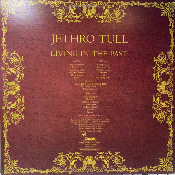 Jethro Tull – Living In The Past - VG+ 2 LP Record 1972 Chrysalis Vinyl - Prog Rock - Shuga Records