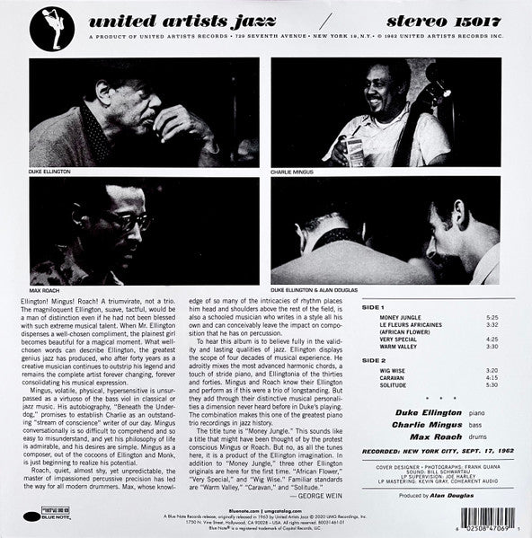 Duke Ellington / Charlie Mingus / Max Roach - Money Jungle (1962) - New LP Record 2020 Blue Note Tone Poet 180 gram Vinyl - Jazz - Shuga Records
