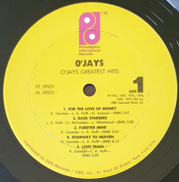 The O'Jays - The O'Jays Greatest Hits - VG+ LP Record 1984 Philadelphia Vinyl - Disco / Soul - Shuga Records