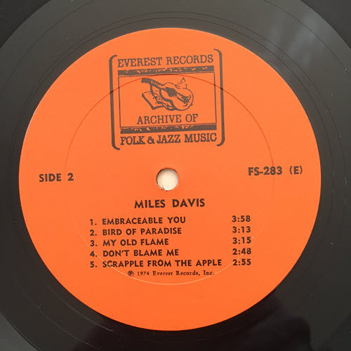 Miles Davis - Miles Davis - VG LP Record 1974 Everest USA Vinyl - Jazz / Bop / Modal - Shuga Records