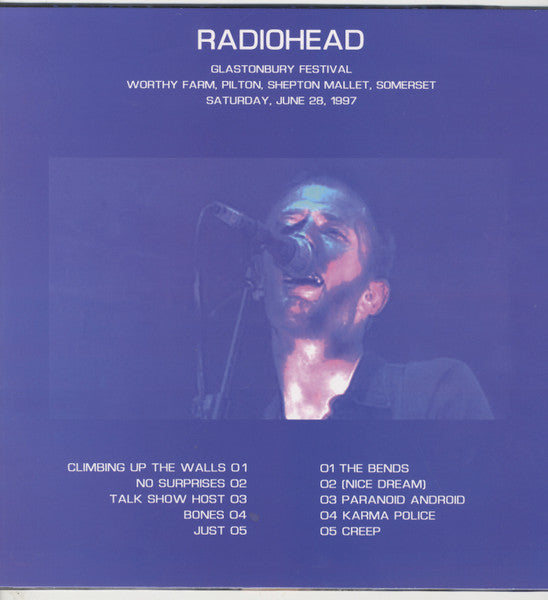Radiohead - Festival '97 Live at Glastonbury Festival 06/28/1997 - Mint- (VG+ cover) LP Record 2020 UK Import Unofficial Vinyl - Alternative Rock - Shuga Records