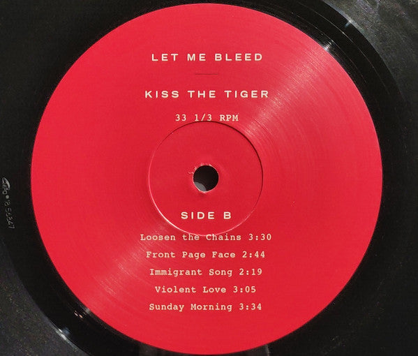 Kiss The Tiger - Let Me Bleed - Mint- LP Record 2019 Self Released USA Vinyl, Download & Signed Card - Indie Rock / Pop Rock - Shuga Records
