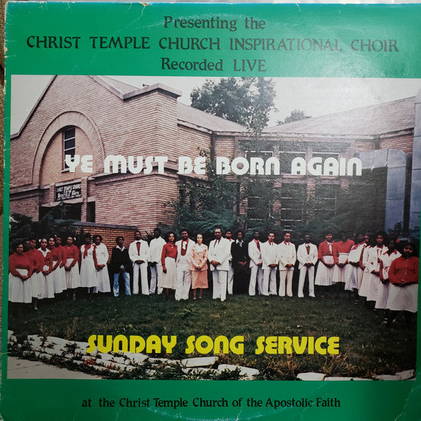 Christ Temple Church Inspirational Choir - Ye Must Be Born Again - VG+ (Low grade cover) LP Record 1980 USA Vinyl - Chicago Maywood Gospel / Soul - Shuga Records