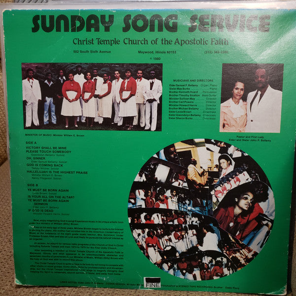 Christ Temple Church Inspirational Choir - Ye Must Be Born Again - VG+ (Low grade cover) LP Record 1980 USA Vinyl - Chicago Maywood Gospel / Soul - Shuga Records