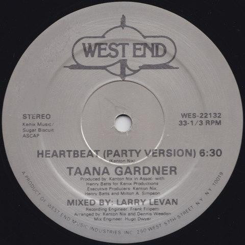 Taana Gardner - Heartbeat - Mint- 12" Single Record 1981 West End USA Vinyl - Disco - Shuga Records