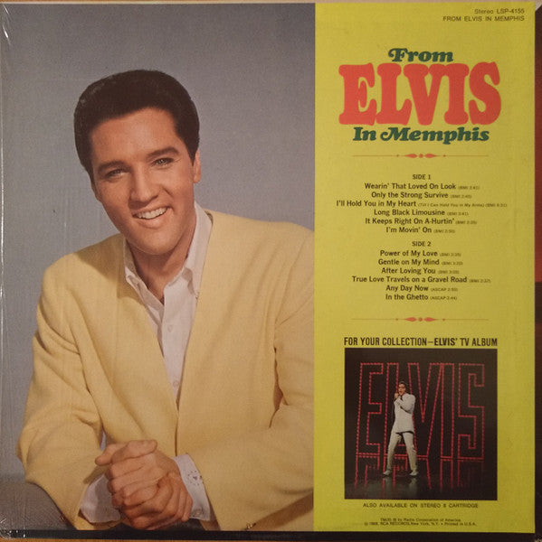 Elvis Presley - From Elvis In Memphis - VG+ LP Record 1969 RCA USA Original Vinyl - Rock & Roll / Country Rock - Shuga Records