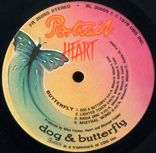 Heart - Dog & Butterfly - Mint- LP Record 1978 Portrait USA Original Press Gold Promo Stamped Vinyl - Pop Rock - Shuga Records