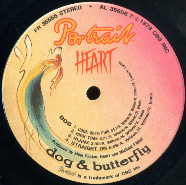 Heart - Dog & Butterfly - Mint- LP Record 1978 Portrait USA Original Press Gold Promo Stamped Vinyl - Pop Rock - Shuga Records