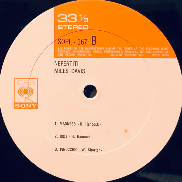 Miles Davis - Nefertiti (1968) - Mint- LP Record 1972 CBS/Sony Japan Vinyl & Insert - Jazz / Modal - Shuga Records