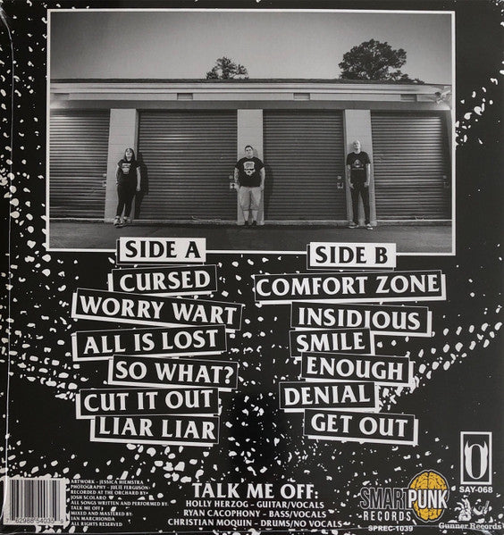 Talk Me Off – Cursed - Mint- LP Record 2020 Smartpunk Gunner USA Black Vinyl - Punk Rock - Shuga Records