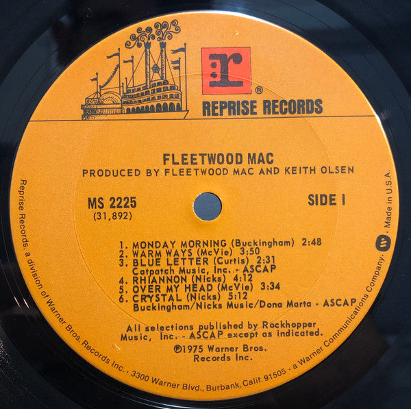 Fleetwood Mac - Fleetwood Mac - VG+ LP Record (VG Cover) 1975 Reprise USA Original Vinyl & Insert - Pop Rock / Soft Rock - Shuga Records