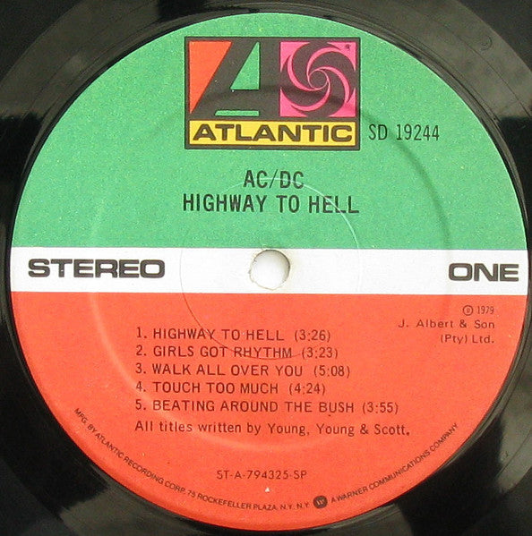 AC/DC - Highway To Hell - VG+ LP Record 1979 Atlantic USA Original Vinyl - Rock / Hard Rock - Shuga Records