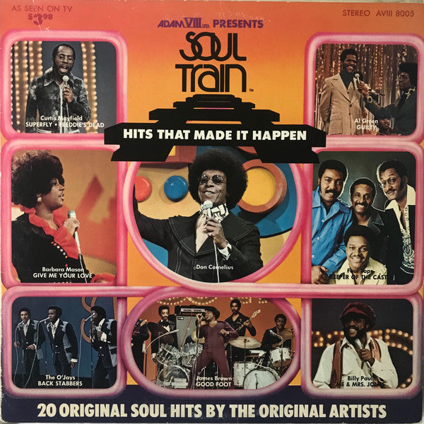 Various - Soul Train Hits That Made It Happen - VG+ LP Record 1973 Adam VIII Ltd. USA Vinyl - Soul / Funk / R&B - Shuga Records