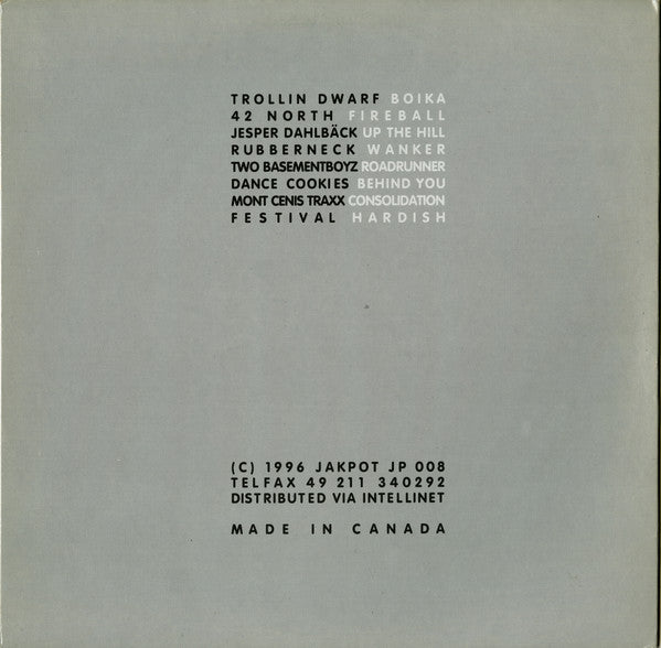 Various - Compiler One - VG+ 2LP Record 1996 Jakpot Germany Vinyl - Techno / Acid / Experimental - Shuga Records