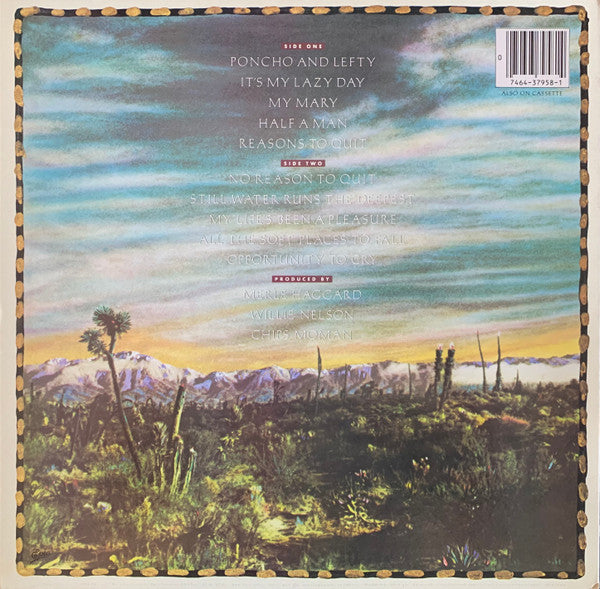 Merle Haggard & Willie Nelson - Poncho & Lefty - VG+ LP Record 1982 Epic USA Vinyl - Country - Shuga Records