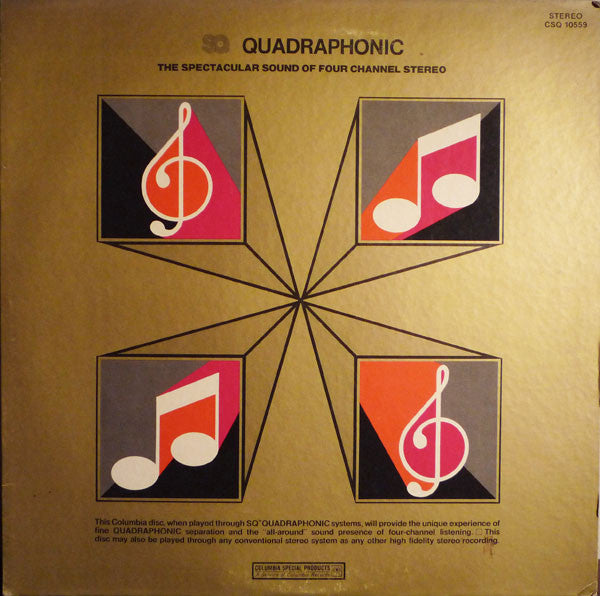 Santana / Janis Joplin / Johnny Mathis / Barbra Streisand – SQ Quadraphonic, The Spectacular Sound Of Four Channel Stereo - VG+ LP Record 1972 Columbia USA Vinyl - Pop / Rock / Jazz / Soundtrack - Shuga Records