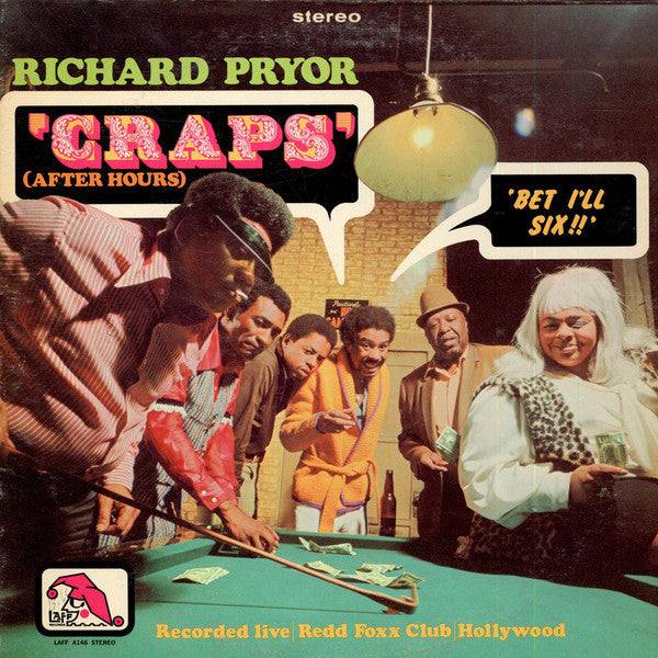 Richard Pryor - "CRAPS" - After Hours - VG+ LP Record 1971 Laff USA Original Vinyl - Comedy - Shuga Records