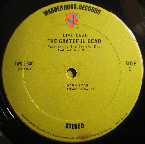 The Grateful Dead - Live/Dead (1969) - Near Mint- 2 LP Record 1970 Warner USA Green WB Label Vinyl - Psychedelic Rock / Blues Rock - Shuga Records