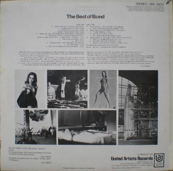 Various – The Best Of Bond - The Original Soundtrack Themes - VG+ LP Record 1969 United Artists Germany Vinyl - Soundtrack / Theme - Shuga Records