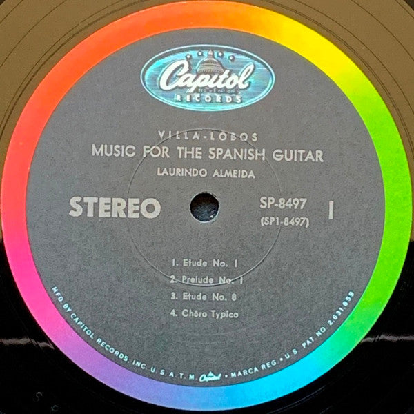 Laurindo Almeida - Villa Lobos: Music For The Spanish Guitar (1960) - Mint- LP Record 1966 Capitol USA Stereo Vinyl - Latin Jazz / Classical - Shuga Records