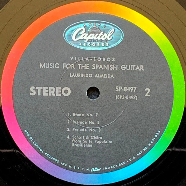 Laurindo Almeida - Villa Lobos: Music For The Spanish Guitar (1960) - Mint- LP Record 1966 Capitol USA Stereo Vinyl - Latin Jazz / Classical - Shuga Records