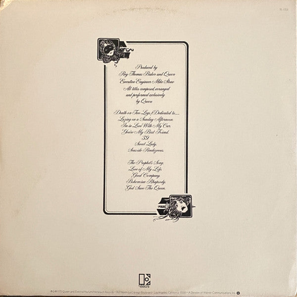 Queen - A Night At The Opera - VG+ LP Record 1975 Elektra USA Original Vinyl - Pop Rock / Classic Rock / Arena Rock - Shuga Records