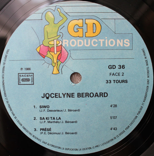 Jocelyne Beroard – Siwo - VG+ LP Record 1986 GD Vinyl - Zouk / French Caribbean