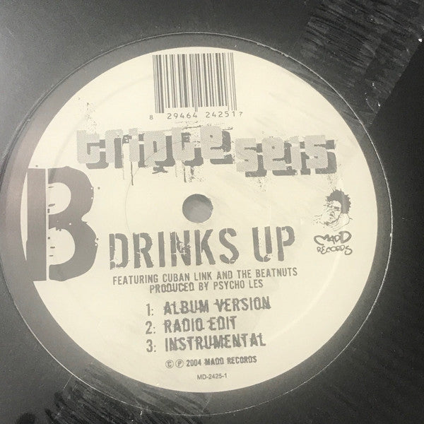 Triple Seis - Krazy / Drinks Up - Mint- 12" Single Record 2004 Madd USA Vinyl - Hip Hop / Thug Rap - Shuga Records