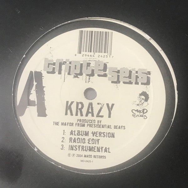 Triple Seis - Krazy / Drinks Up - Mint- 12" Single Record 2004 Madd USA Vinyl - Hip Hop / Thug Rap - Shuga Records